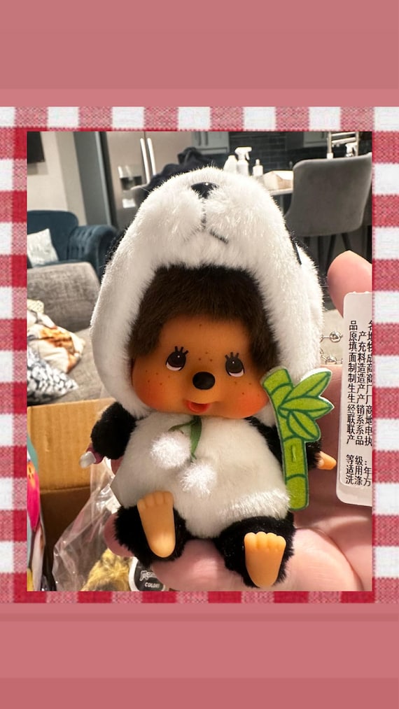 Monchhichi Sitting Panda Keychain / Bag Charm - Etsy