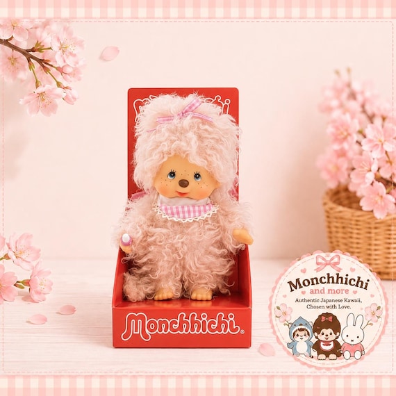 Adorable Fluffy Pink/beige Monchhichi. New Release - Etsy