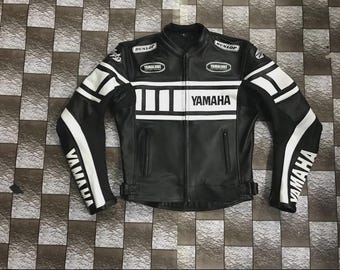 Yamaha Racing Motorbike Leather Jacket New Yamaha Motorcycle Biker Leather Jacket