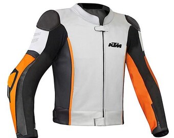 Leren KTM Racing Motorbike-jack Nieuw KTM Motorcycle Biker-leren jack