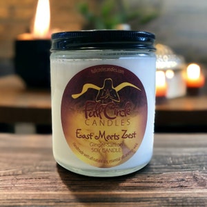 Ginger Scented Soy Candle | East Meets Zest | Full Circle Candles