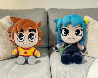 Scott Pilgrim Plush Toy Doll – Anime Inspired Stuffed Character, Backpack Girl, Star Boy