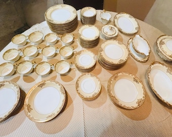 Vintage 1930s Noritake “Glovern” Fine China – Complete 12-Person Set