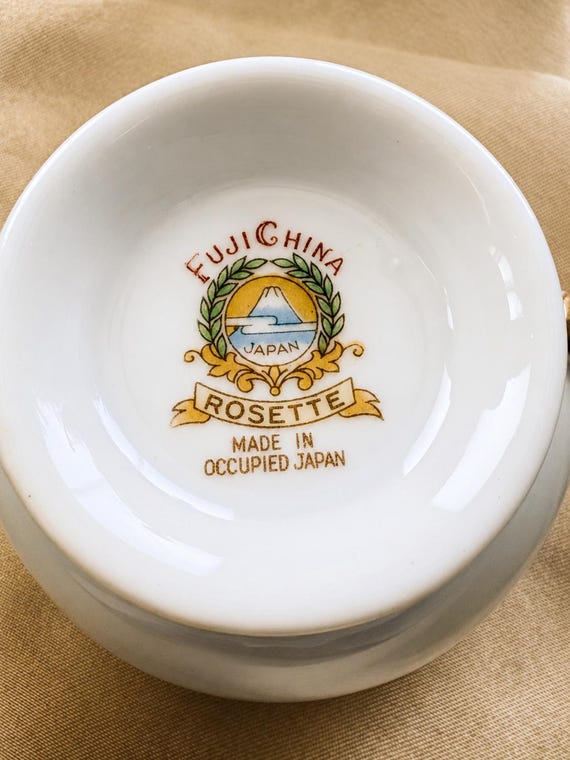 Occupied Japan China Set – Fuji Fine China “rosette” – 90-piece