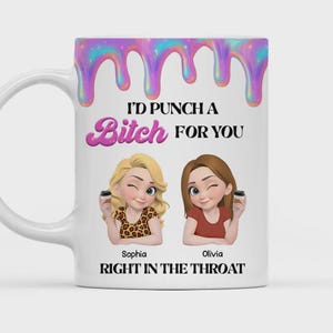 BIRGILT 'I'd Punch A B For You' Funny Tumbler - 20oz Insulated Cup & Keychain Gift For Best Friend, Sister, Mom - View #3