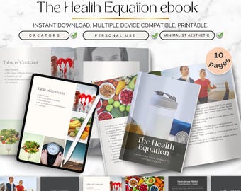 Health Equation eBook | Wellness, Nutrition & Lifestyle Balance Guide | Digital Download