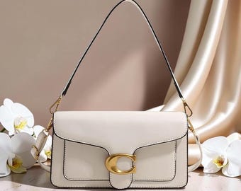 Vintage PU Leather U Shape Shoulder Bag, Elegant Flap Crossbody Handbag