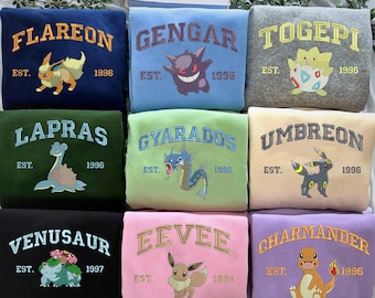 Besticktes Varsity Poke Sweatshirt, Benutzerdefinierte Vintage Retro T-Shirt, personalisierte Anime-Liebhaber-Geschenk Baby T-Shirt, Freizeitkleidung