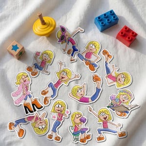 Lizzie McGuire Cartoon Custom Gestickter Aufnäher, Vintage Y2K Nostalgie Aufnäher zum Aufbügeln, 90er Jahre Klettpatch, Jeansjacke DIY