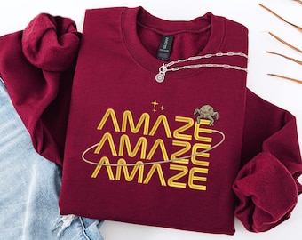 Camiseta bordada "Amaze Amaze Amaze", sudadera "Project Hail Mary", sudadera con capucha "Rocky Eridian Space", ropa retro vintage de ciencia ficción y libros