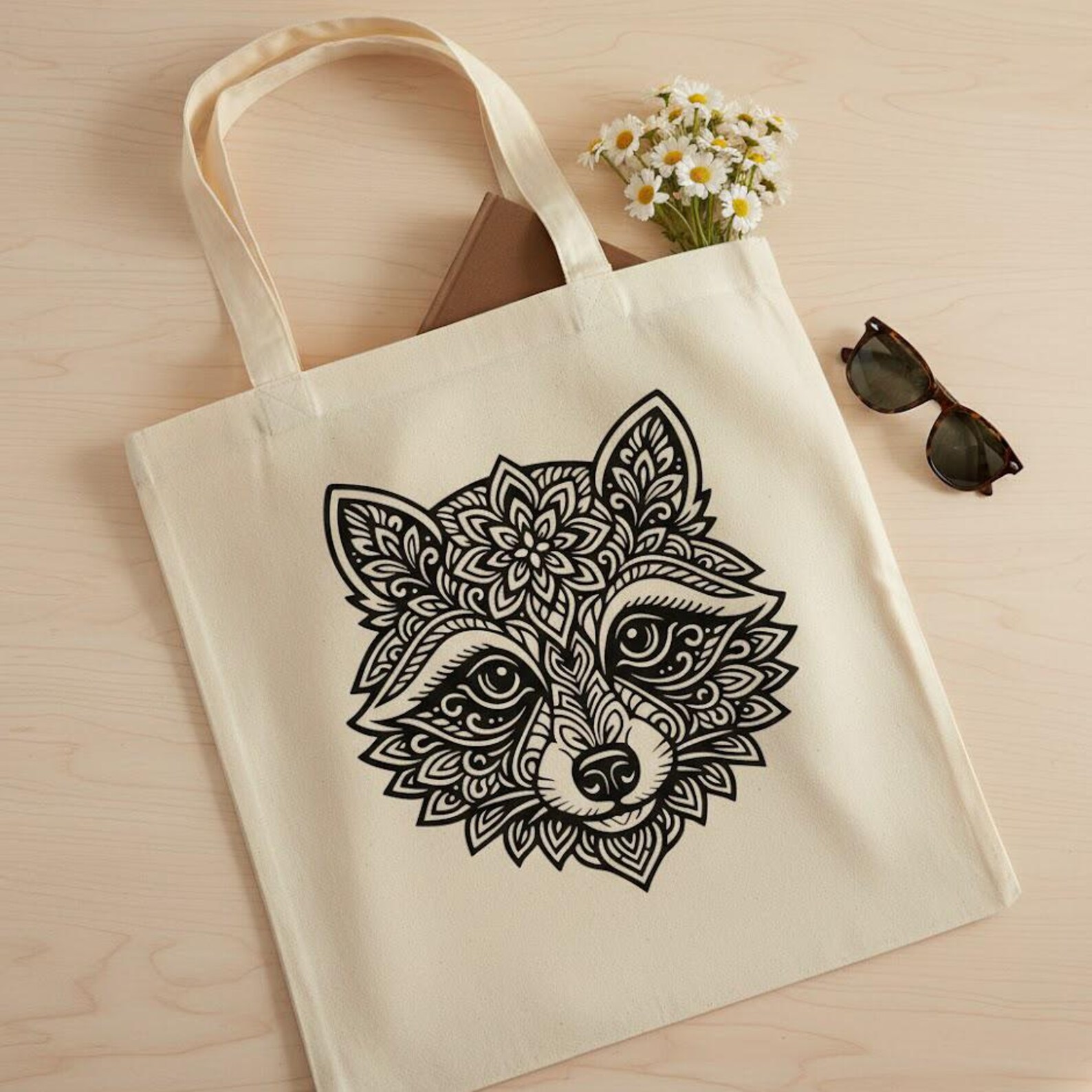 Mandala Raccoon Raccoon Mandala SVG PNG DXF Head Design: Laser Cut, Engrave, Print ...