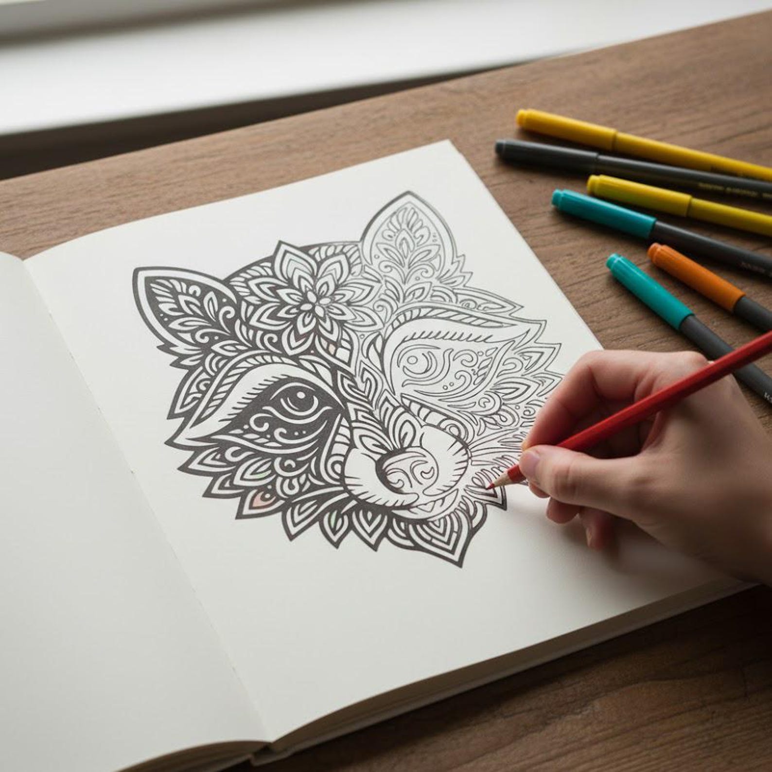 Mandala Raccoon Raccoon Mandala SVG PNG DXF Head Design: Laser Cut, Engrave, Print ...