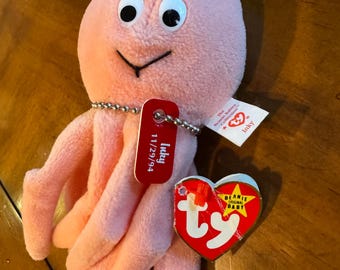 ヴィンテージ Ty ビーニーベイビー インキー ザ タコ ぬいぐるみ 7