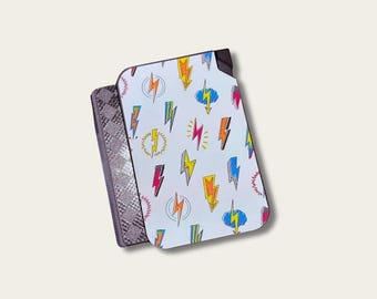 Retro 90s Pop-Up Card Holder | Slim Aluminum RFID Wallet, Y2K Prints