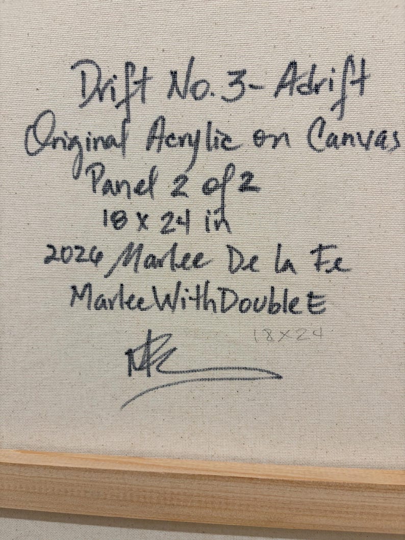 Drift No. 3 — Adrift — Reverse & signature