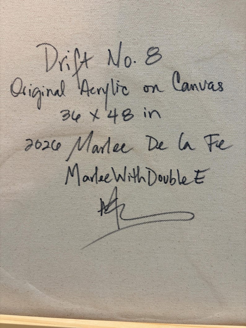 Drift No. 8 — Reverse & signature