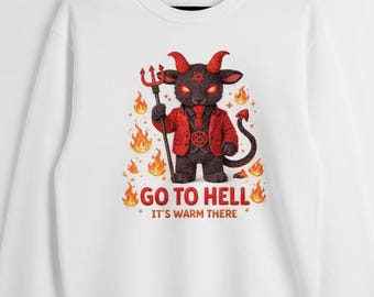 Sarcastic Devil Faux Yarn Graphic, Dark Humor Design (Digital Download)