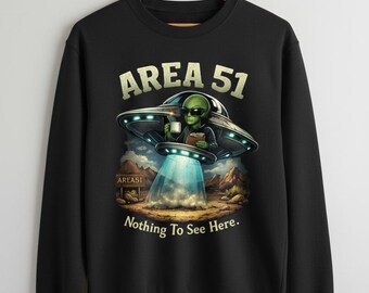 Area 51 Alien UFO PNG, Sci-Fi Humor Graphic (Digital Download)