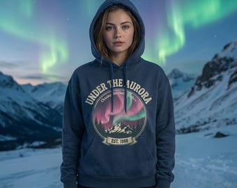 Vintage Aurora Borealis Sweatshirt Design, Northern Lights Graphic (Digital Download)