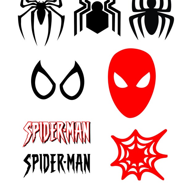 Spiderman Logo - Spiderman SVG Bundle Vector Designs, Cricut, Download