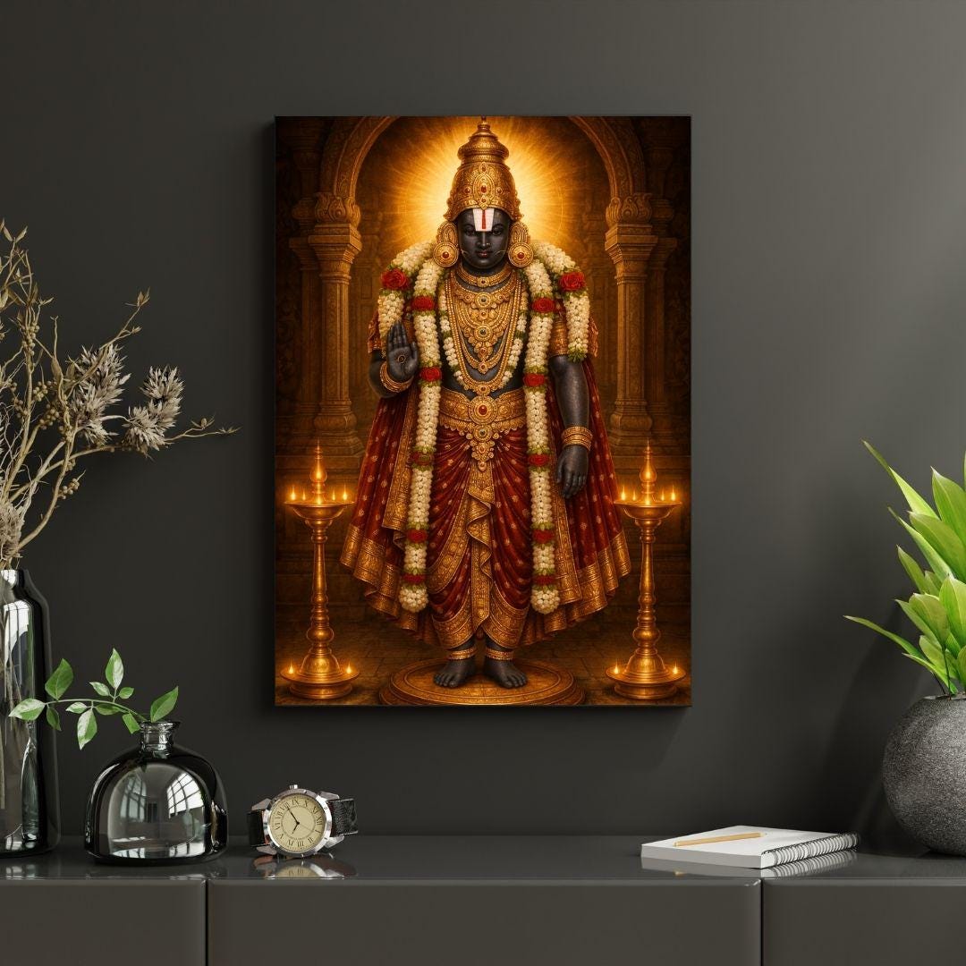 Lord Venkateswara Wall Art | Tirupati Balaji Hindu God Poster | Sri ...