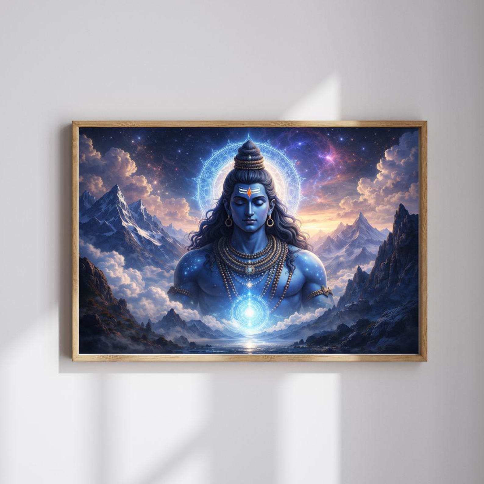 Cosmic Lord Shiva Wall Art | Mahadev Universe Artwork | Celestial Shiva ...