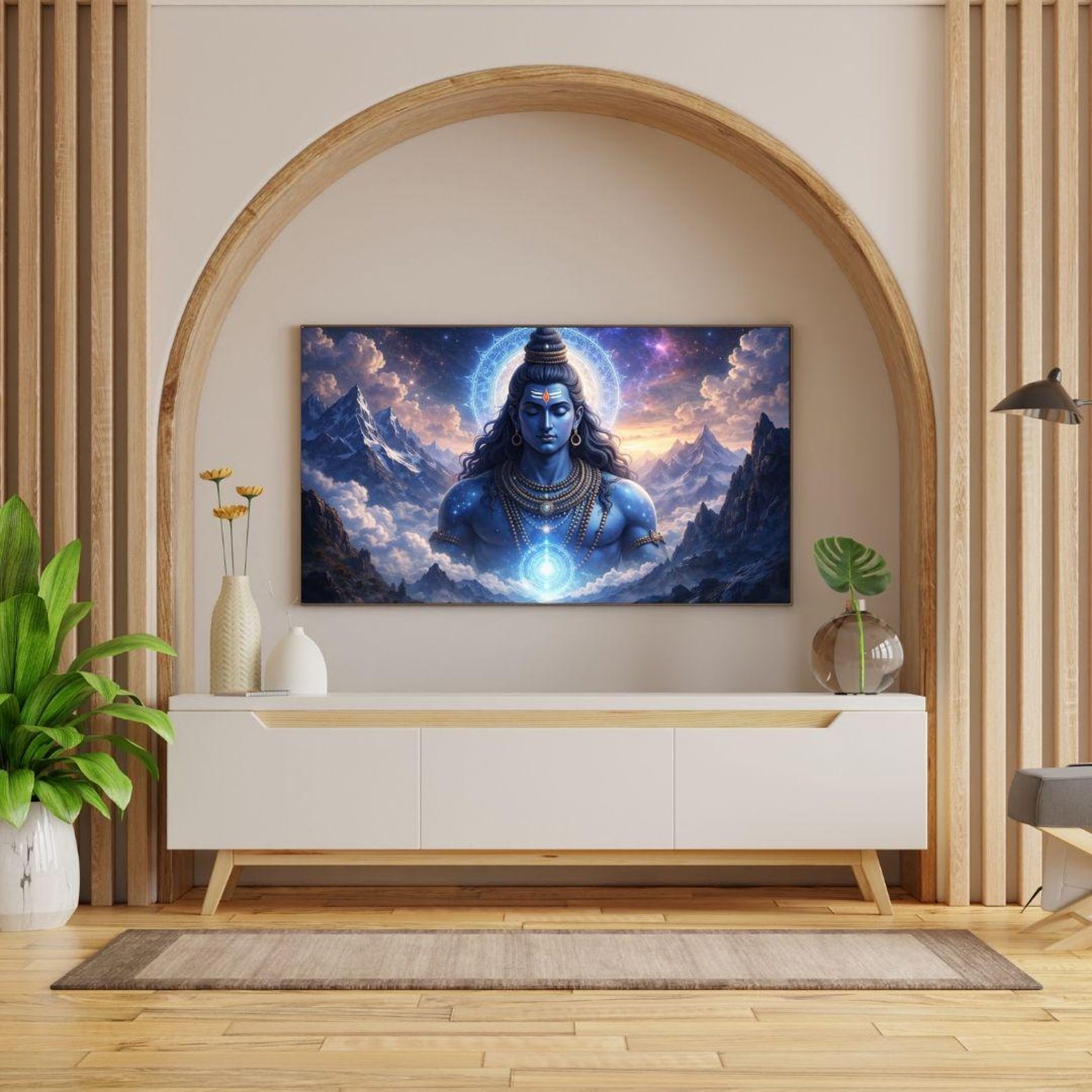Cosmic Lord Shiva Wall Art | Mahadev Universe Artwork | Celestial Shiva ...