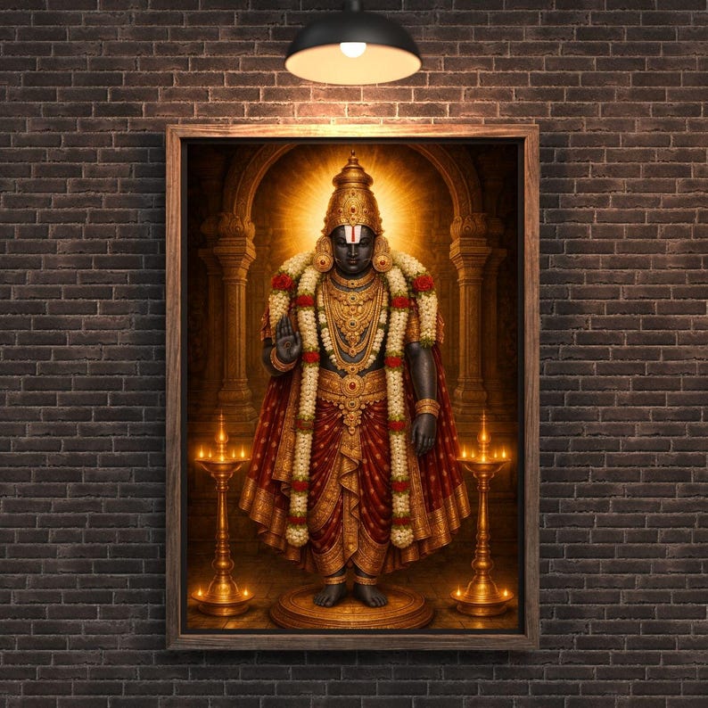 Lord Venkateswara Wall Art | Tirupati Balaji Hindu God Poster | Sri ...