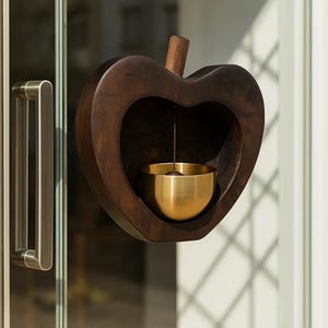 Apple Shaped Magnetic Doorbell: Dopamine Decor for Entryway