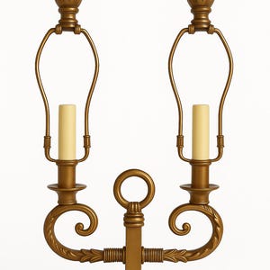 Vintage French Regency Candelabra Lamp, Hollywood Glam Lighting image 2
