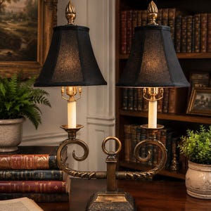 Vintage French Regency Candelabra Lamp, Hollywood Glam Lighting image 1