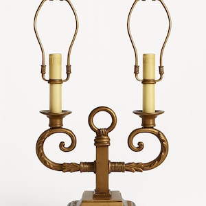 Vintage French Regency Candelabra Lamp, Hollywood Glam Lighting image 7