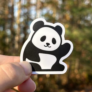 Cute Panda Vinyl Sticker | Waterproof Sticker of a Little Panda