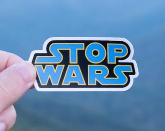 Stop Wars Vinyl Sticker | Peace in Ukraine | Waterproof Sticker