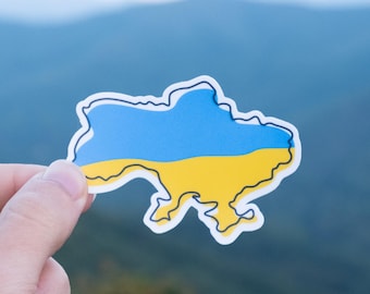 United For Ukraine Heart Design, Adesivo finestra, Uniti contro la
