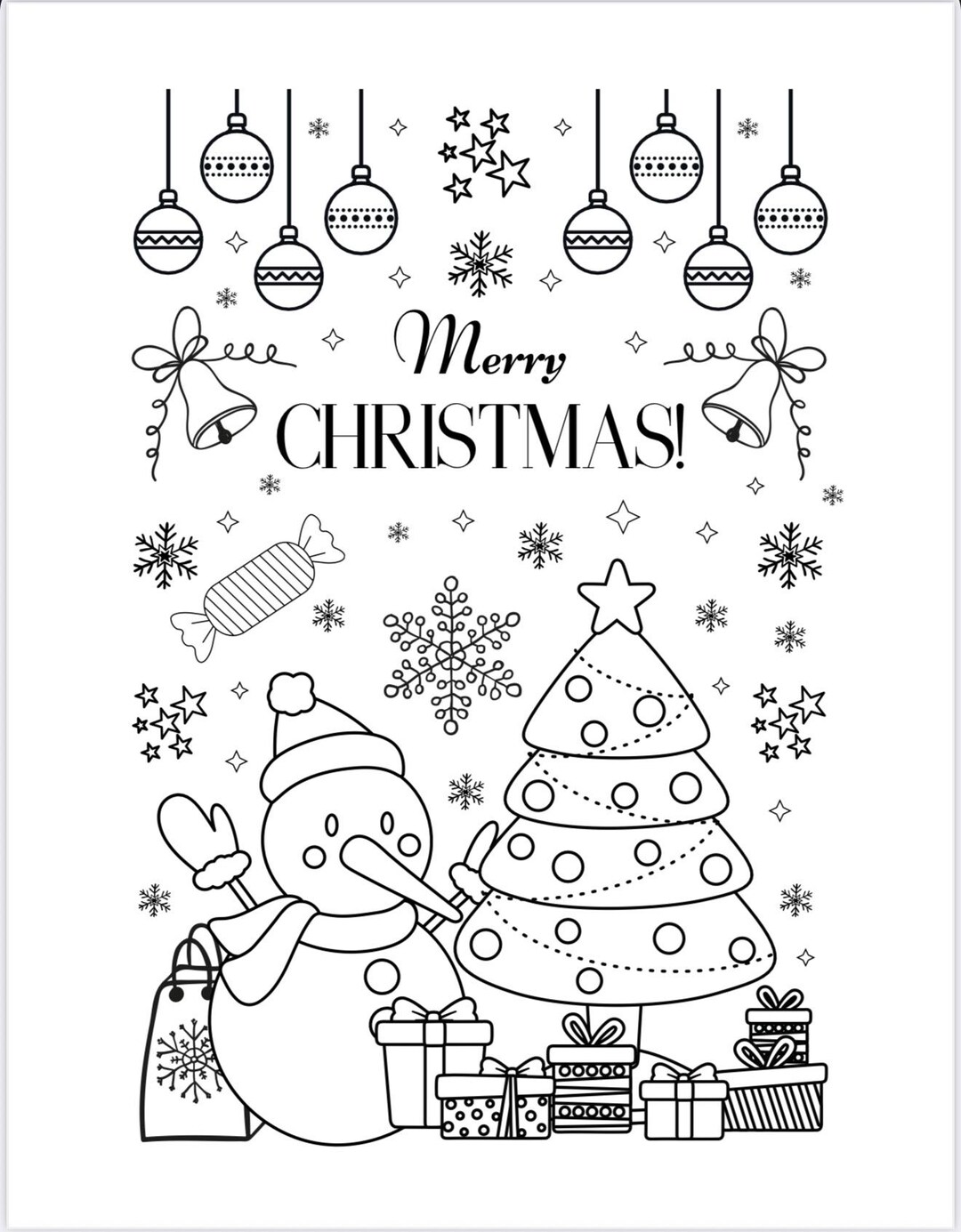 Christmas Coloring Sheets for Kindergarten - Etsy