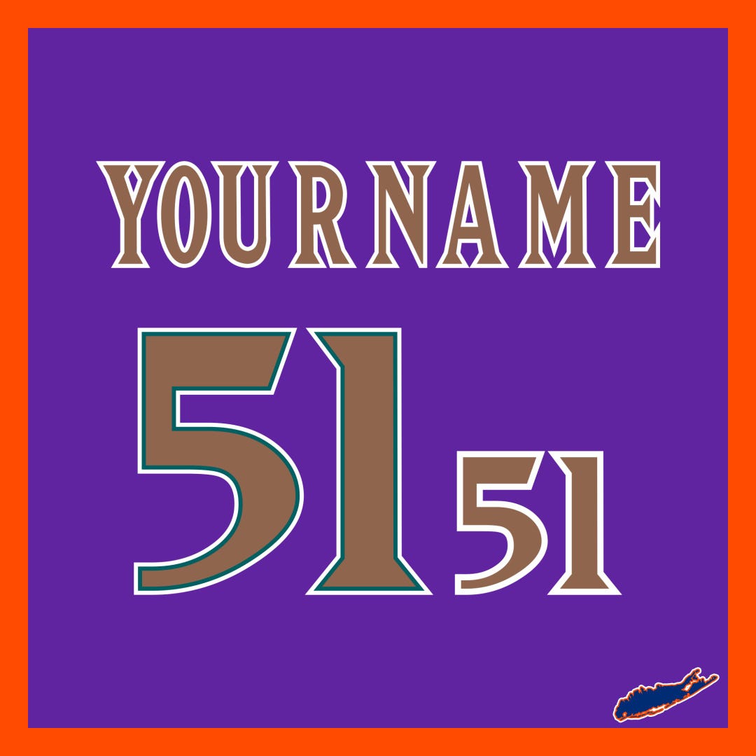 Arizona Diamondbacks Custom Lettering Kit for 1999-2002 Purple Jersey ...