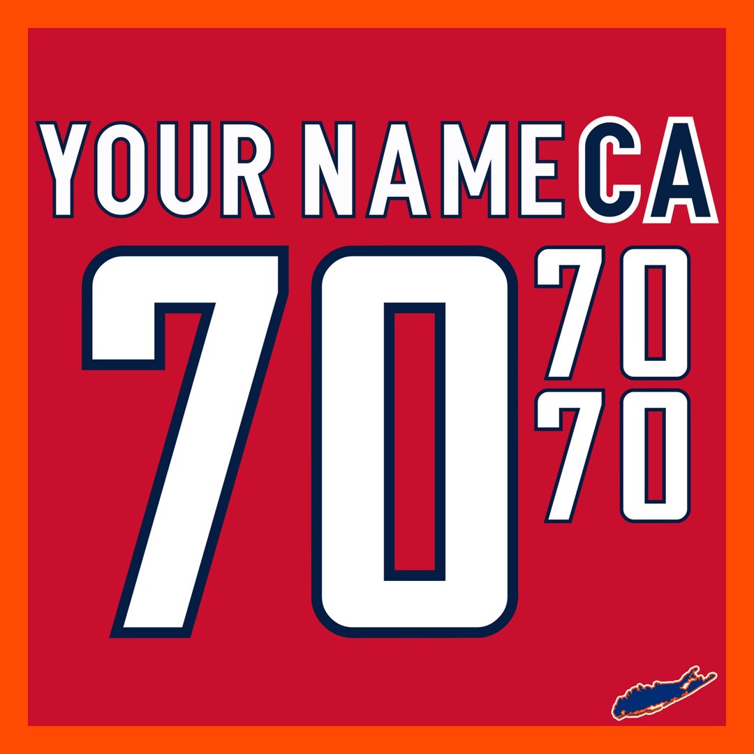 Washington Capitals Custom Lettering Kit for 2007-present Red Jersey - Etsy