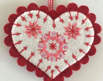 Heart Needlecase to make and embroider