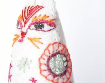 Embroidered Felt Cat Downloadable Pattern