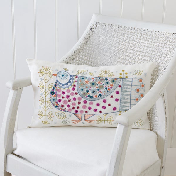 Pigeon Cushion Embroidery Kit