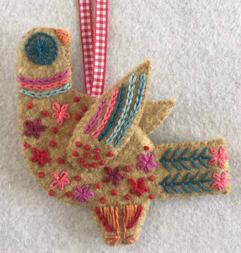 Three French Hens Decorations to make and embroider image 5