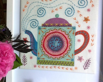 Teapot Embroidery Kit