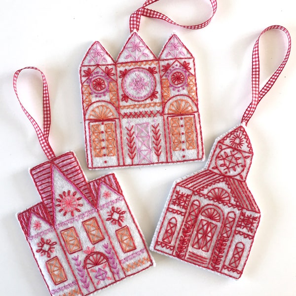 Three Little Buildings felt decorations kit