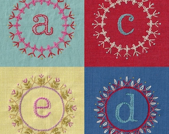 Decorative Alphabet IRON ON TRANSFER for embroidery