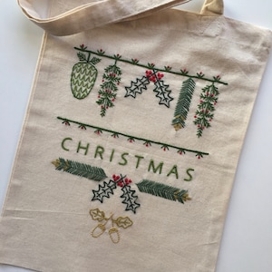 Christmas Sprigs Water Soluble Embroidery Transfer
