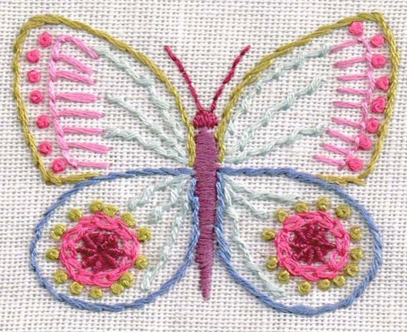 Butterflies transfer for hand embroidery  etsy Butterflies transfer for hand embroidery  etsy