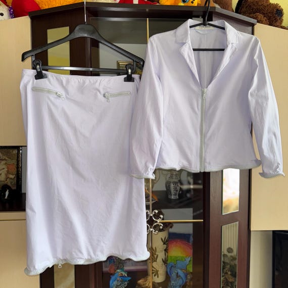 2000’ Runway Archival Miu Miu Lilac Zip-Trim Jack… - image 2