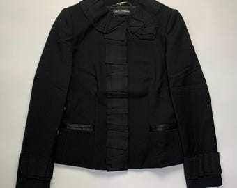 Blazer/Chaqueta con flores y ribetes con volantes de Dolce & Gabbana