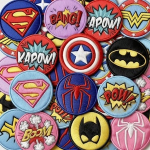 Disney Marvel Avengers Iron on Patch Set, Iron Man Captain America Thor Hulk Spider Man Black Panther Doctor Stranger, Disney Gift